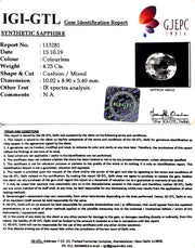 4.25/CT Natural White Sapphire with Govt Lab Certificate-113281